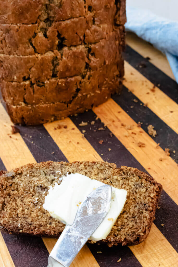 banana bread with butter